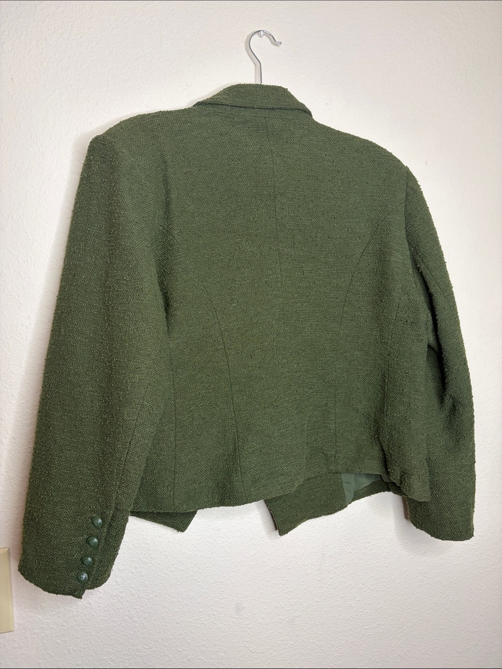 L’ Agence | Women’s Green Boucle Cropped Brooke Blazer Size 18 *flaw* - Picture 7 of 7